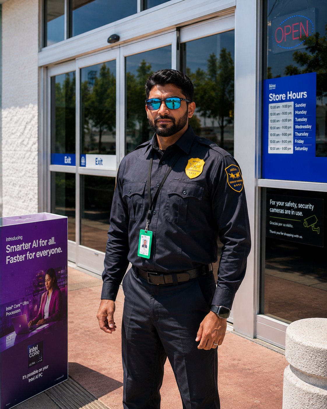 Aquila security officer on patrol at a California commercial property